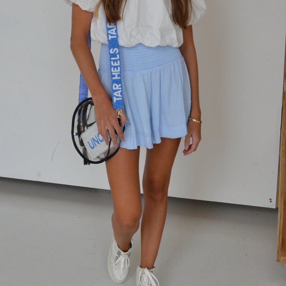 NWT blue smocked shorts